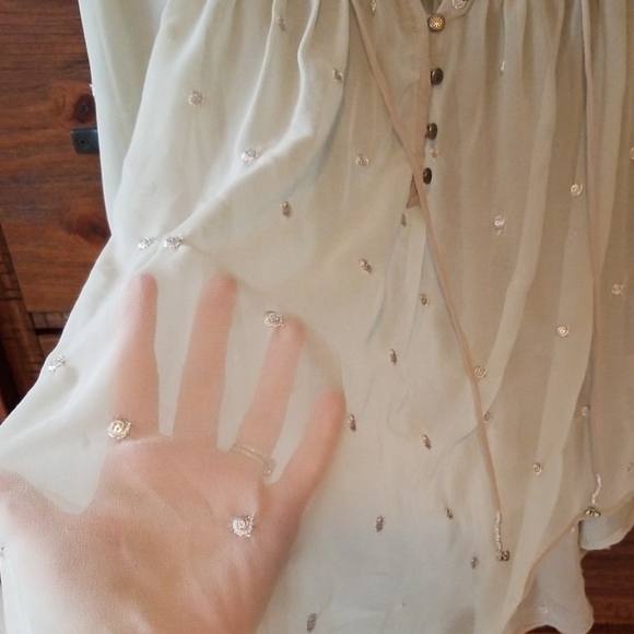 Free People Sheer Peasant Top - Picture 6 of 8